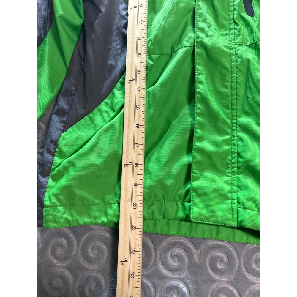 Kids BYCR Jacket Bright Green Gray Hooded Zip Up Outerwear Size‎ 8 - Picture 4 of 8